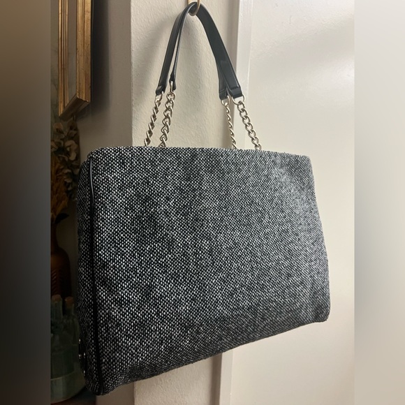 Kate Spade Black and Gray Tweed Shoulder Bag EUC - Picture 8 of 16